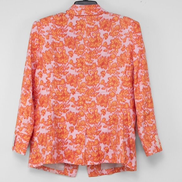 Derek Lam 10 Crosby Irina Blazer Jacket + Vadella Shorts Set Orange Pink Size 12 - Picture 3 of 16